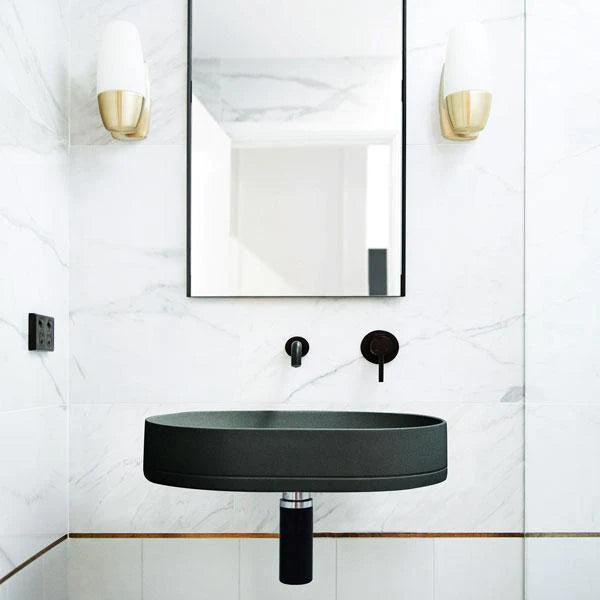 Nood Co Pill Basin Wall Hung - Charcoal