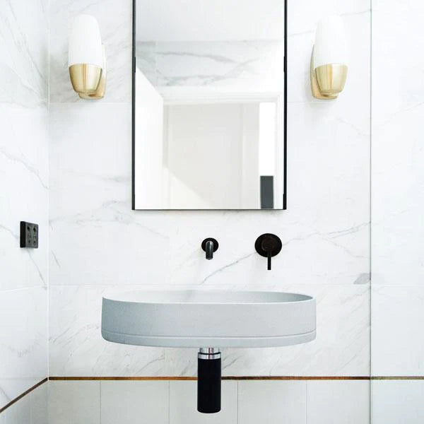 Nood Co Pill Basin Wall Hung - Powder Blue