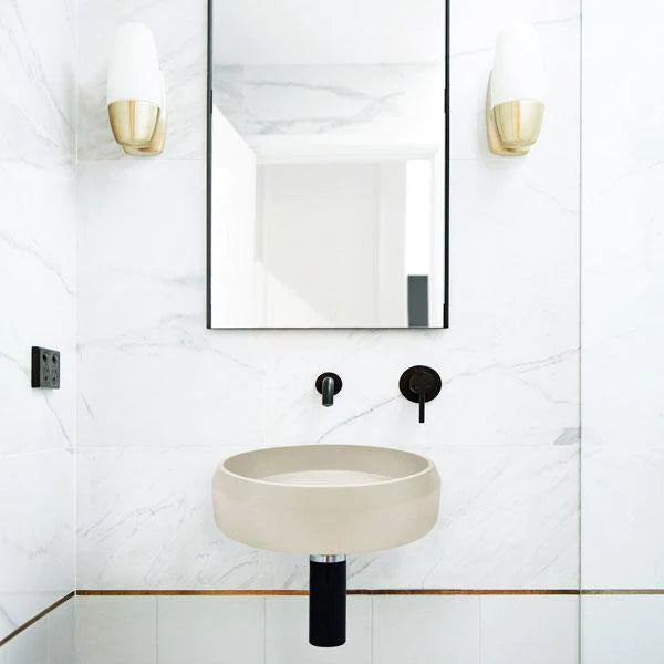 Nood Co Prism Circle Basin Wall Hung - Sand