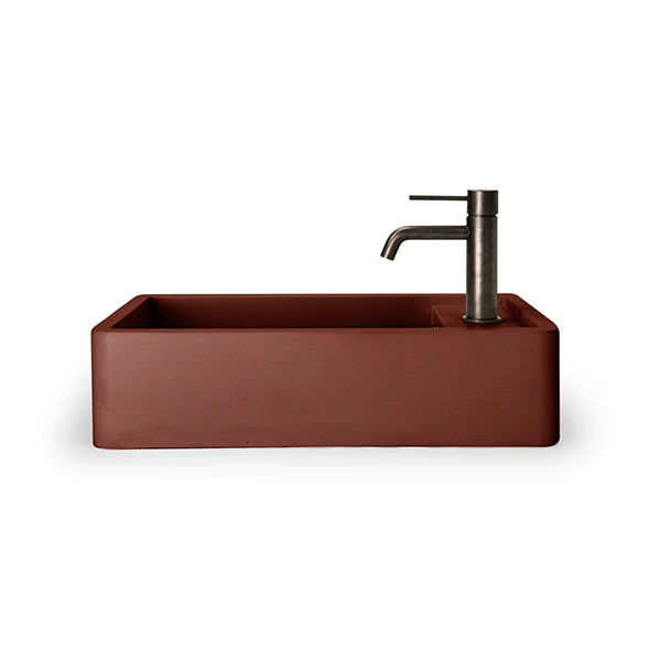 Nood Co Shelf 01 Basin Wall Hung - Clay