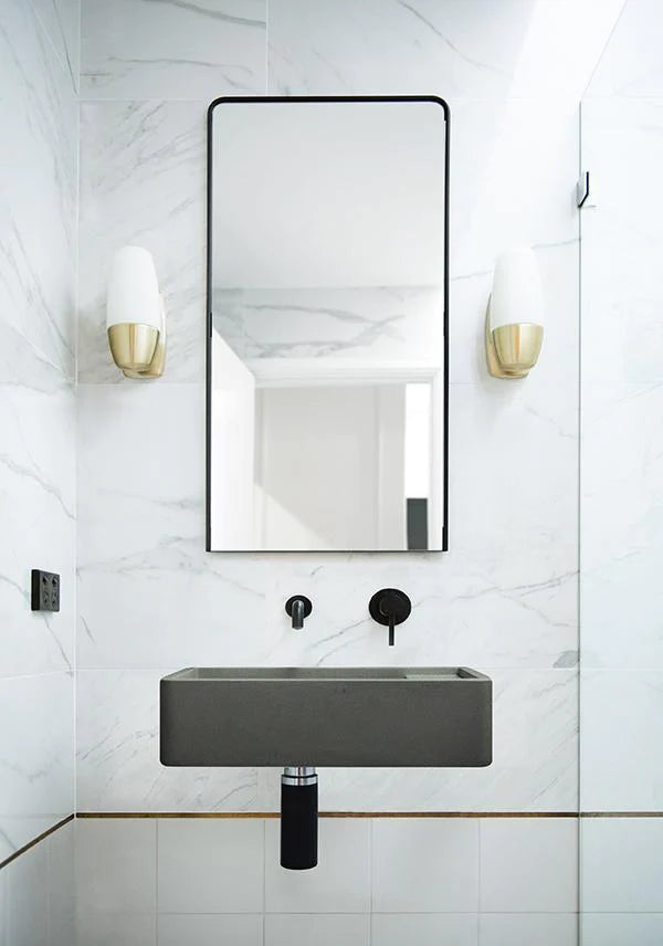 Nood Co Shelf 02 Basin Wall Hung - Mid Tone Grey