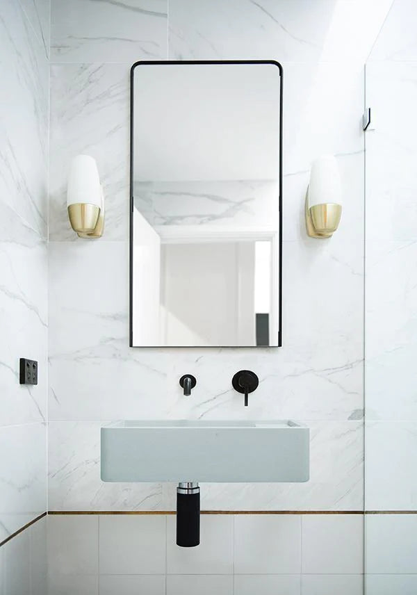 Nood Co Shelf 02 Basin Wall Hung - Powder Blue