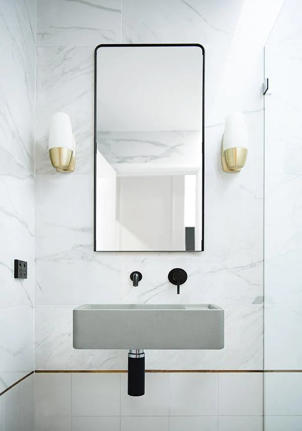 Nood Co Shelf 02 Basin Wall Hung - Sky Grey