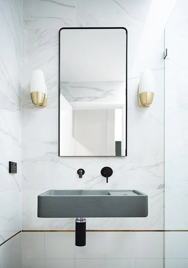 Nood Co Shelf 03 Basin Wall Hung - Mid Tone Grey