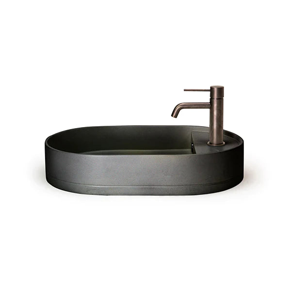 Nood Co Shelf Oval Basin Surface Mount - Charcoal