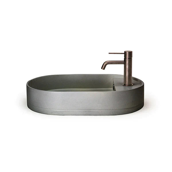 Nood Co Shelf Oval Basin Surface Mount - Mid Tone Grey