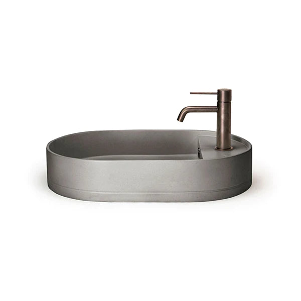Nood Co Shelf Oval Basin Surface Mount - Sky Grey