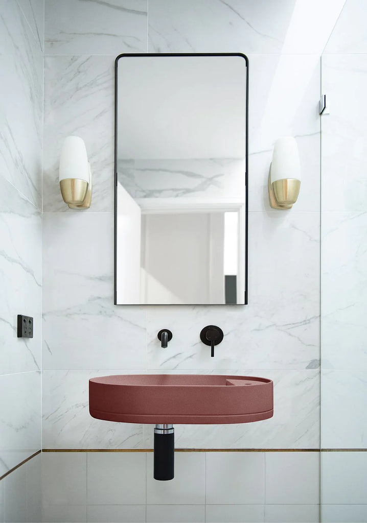 Nood Co Shelf Oval Basin Wall Hung - Musk