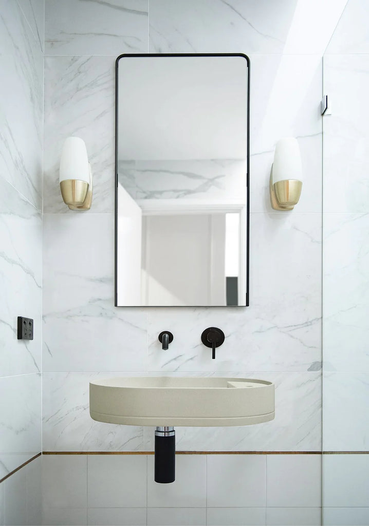 Nood Co Shelf Oval Basin Wall Hung - Sand