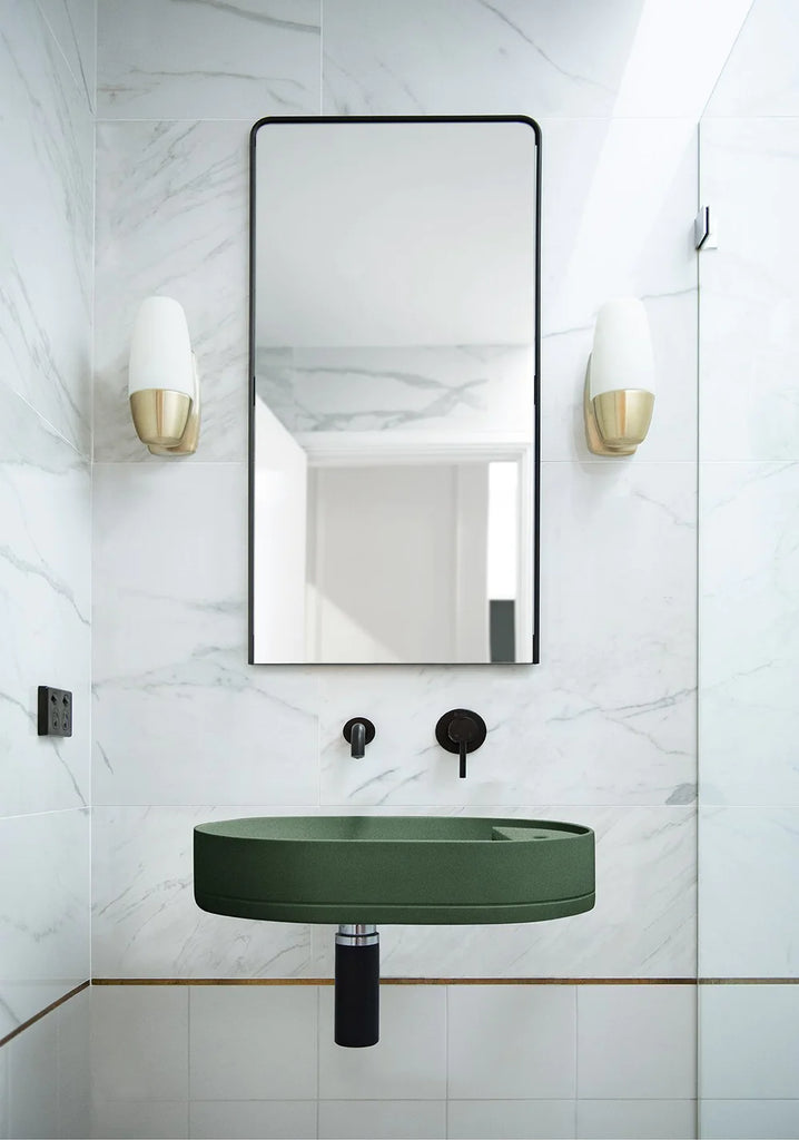 Nood Co Shelf Oval Basin Wall Hung - Teal