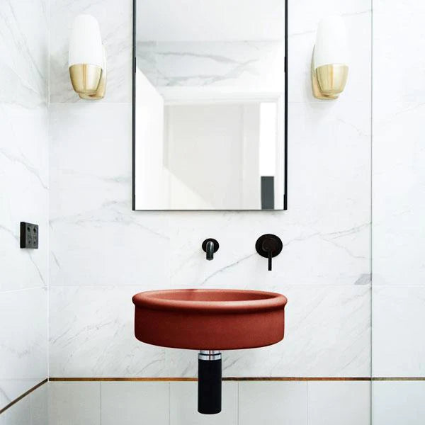 Nood Co Tubb Basin Wall Hung - Clay