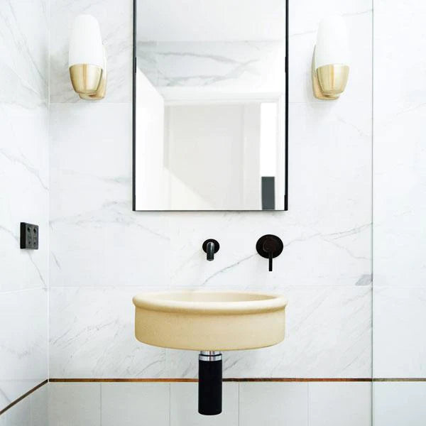 Nood Co Tubb Basin Wall Hung - Custard