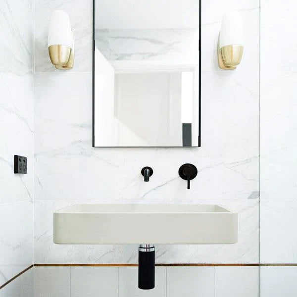 Nood Co Vesl Rectangle Basin Wall Hung - Sand