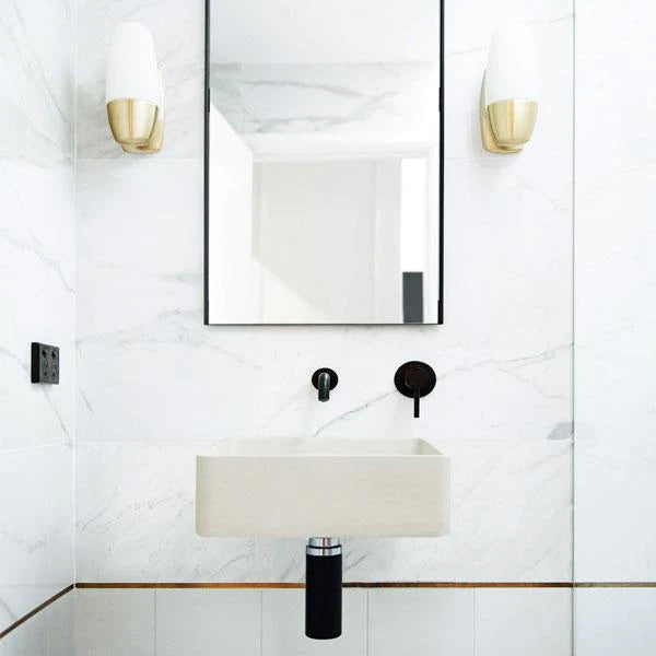 Nood Co Vesl Square Basin Wall Hung - Sand