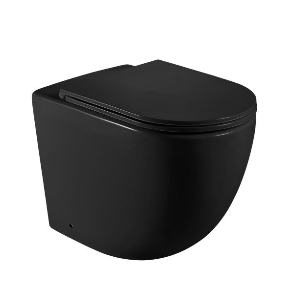 Nortono Wall Faced Toilet Pan Matte Black