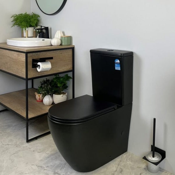 Nortono Back To Wall Toilet Suite Matte Black