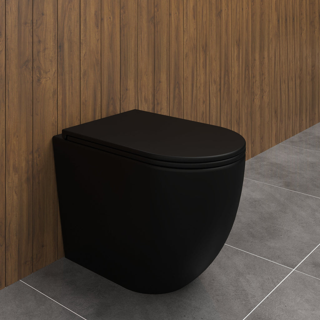 Nortono Wall Faced Toilet Pan Matte Black