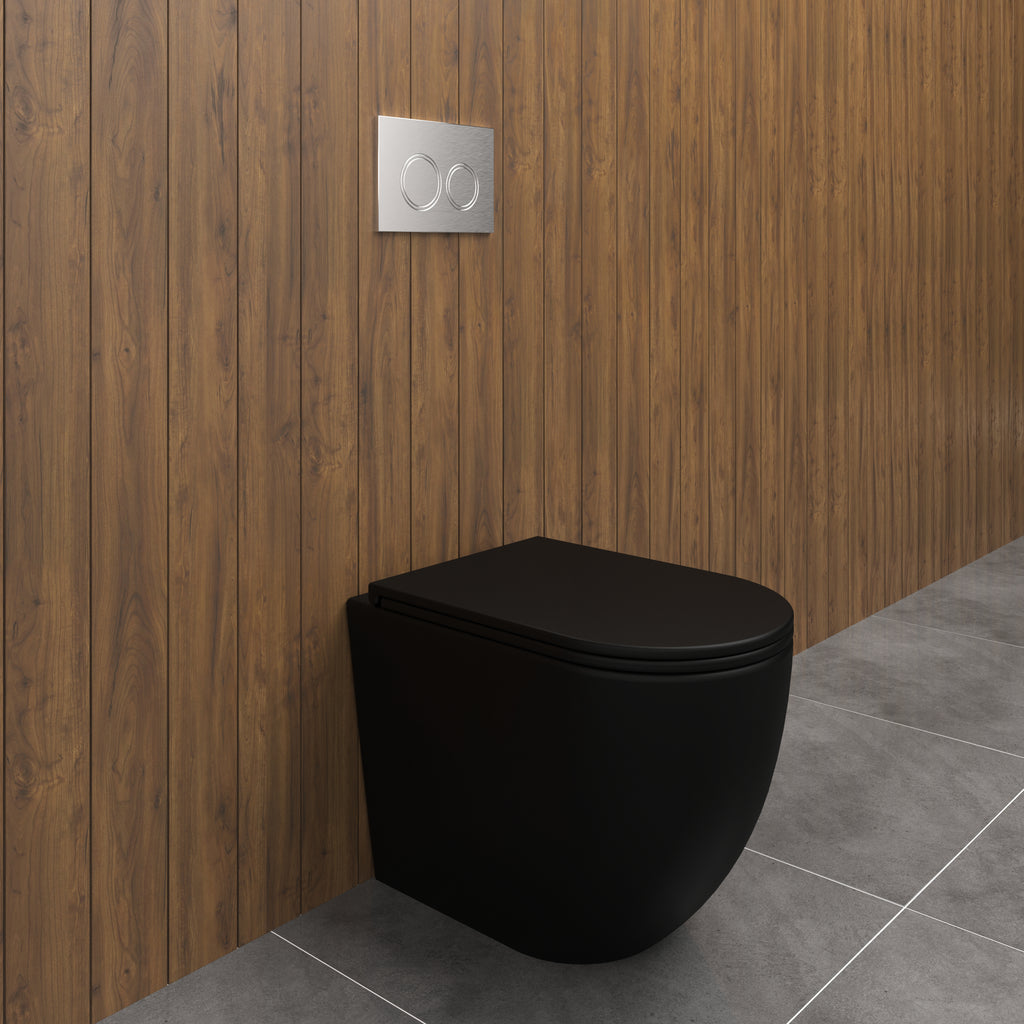 Nortono Wall Faced Toilet Pan Matte Black
