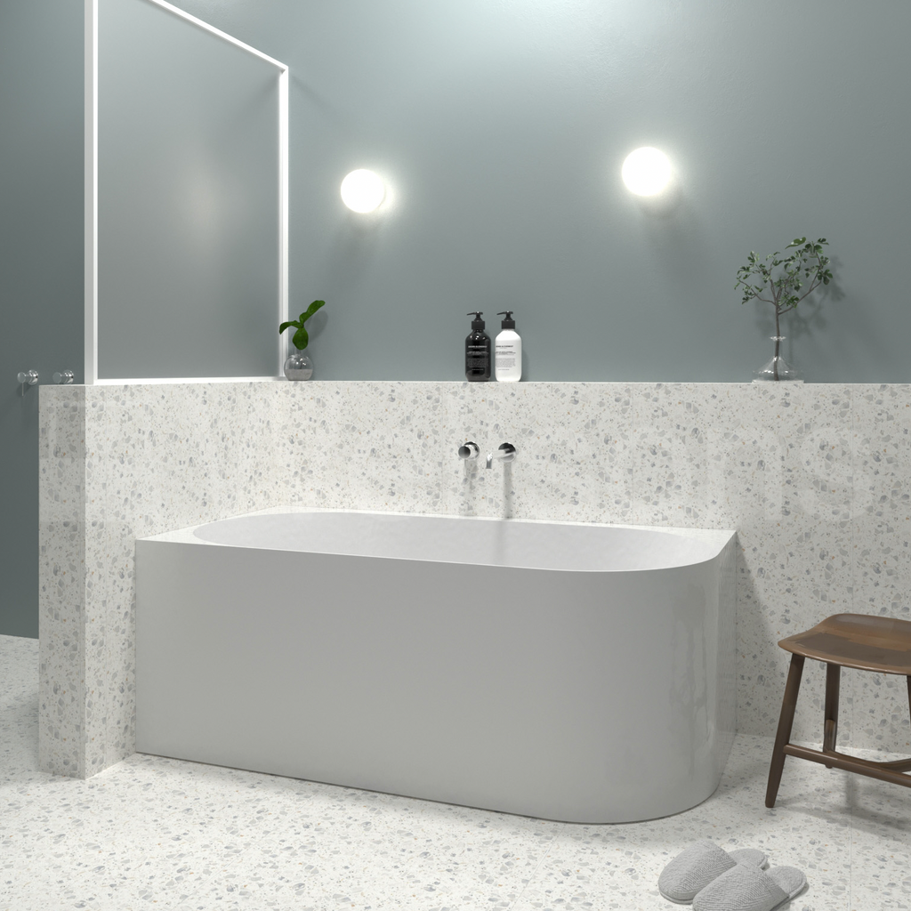 Novana Left Hand Corner Bathtub Gloss White