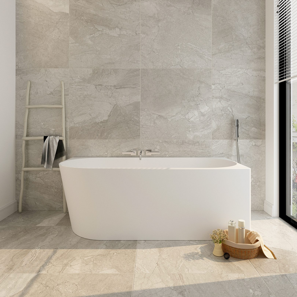 Novana Right Hand Corner Bathtub Gloss White