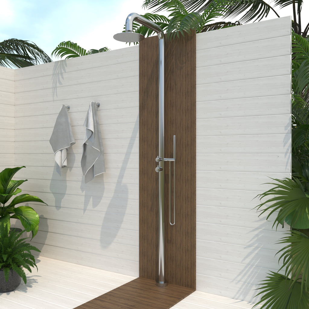 Elle Freestanding Outdoor Shower 316 Stainless Steel - Brushed