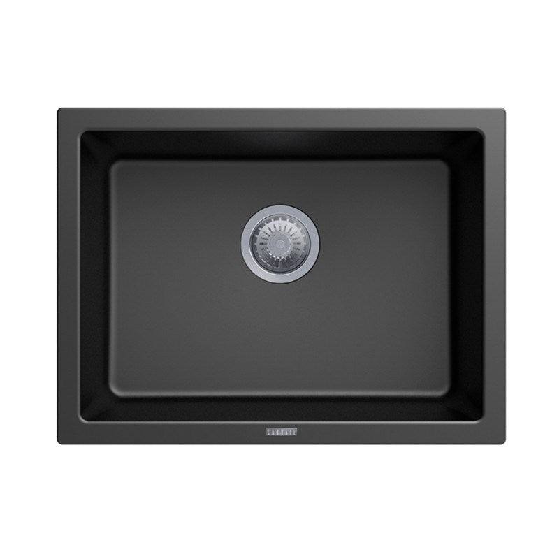 Granite Single Bowl Kitchen Sink 610x457mm - Black