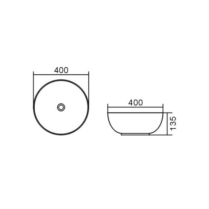 Otti Bondi 400mm Round Basin - Matte Grey