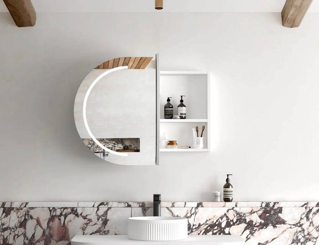 Otti Bondi LED Shaving Cabinet - Matte White