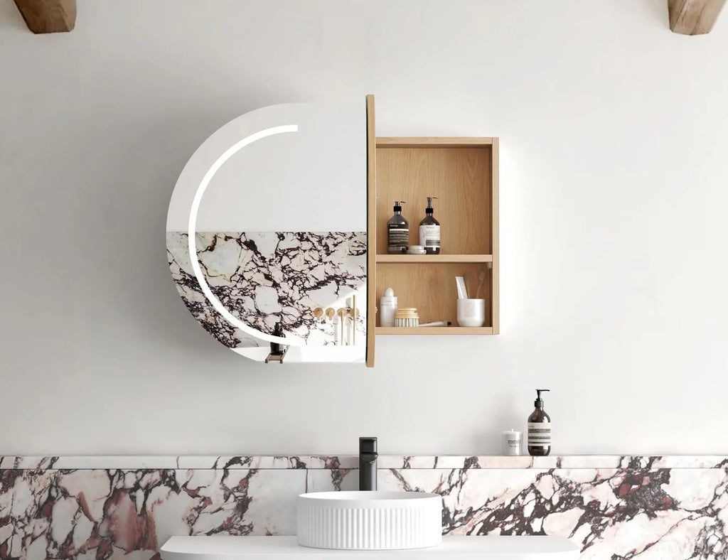 Otti Bondi LED Shaving Cabinet - Natural Oak