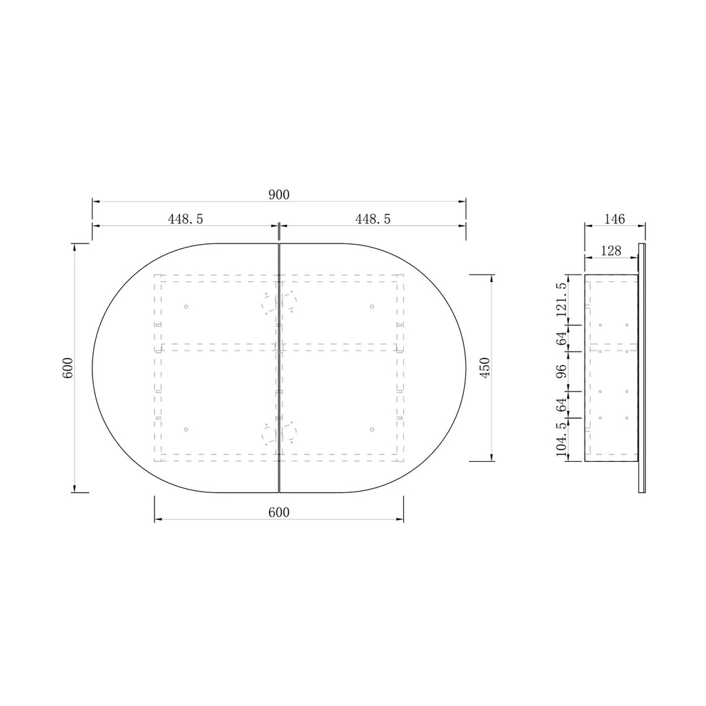 Otti Bondi Shaving Cabinet - Natural Oak