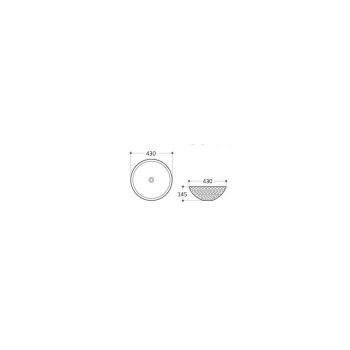 Otti Golf Ball Basin 430x430mm Gold
