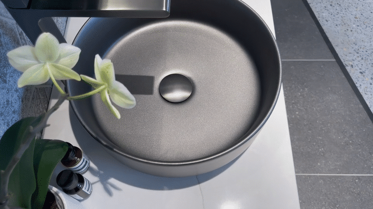 Otti Radius Round Basin 360 X 360mm Gun Metal