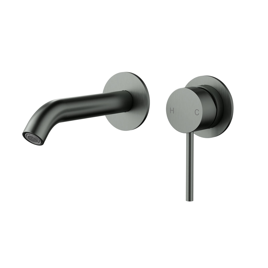Otus Slimline SS Wall Basin Mixer - Gunmetal
