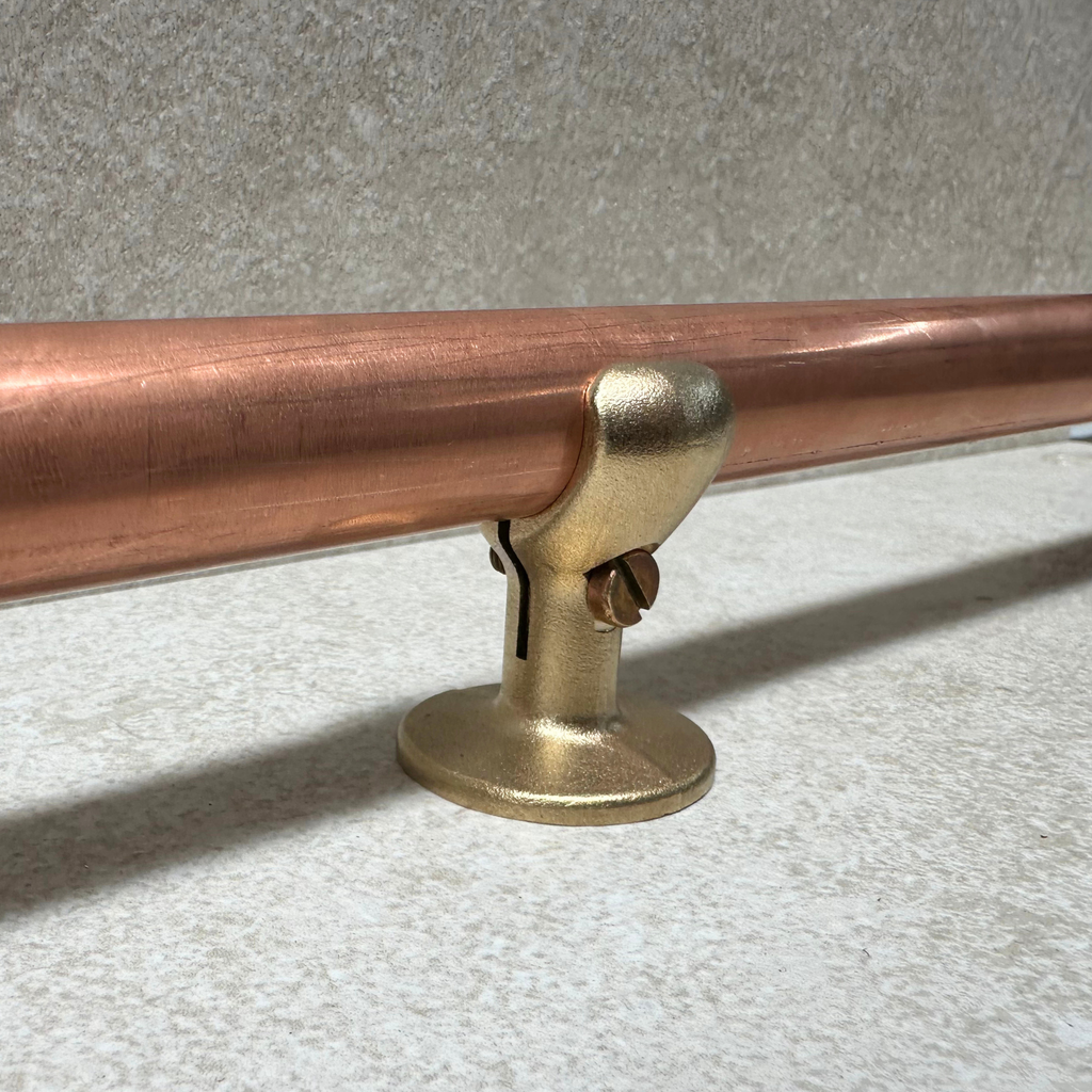 Haven Brass Pillar Clips for Outdoor Shower Copper Pipe