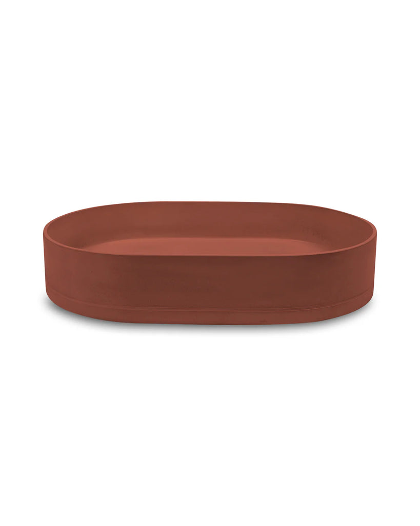 Nood Co Pill Basin Wall Hung - Clay