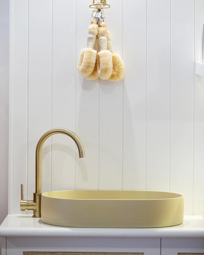 Nood Co Pill Basin Wall Hung - Custard