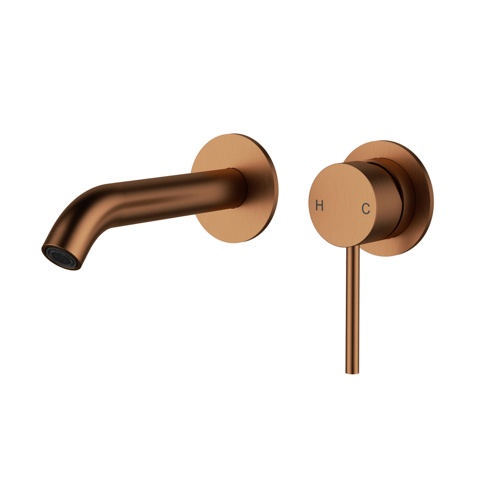 Otus Slimline Wall Basin Mixer Trim Kit - Brushed Copper