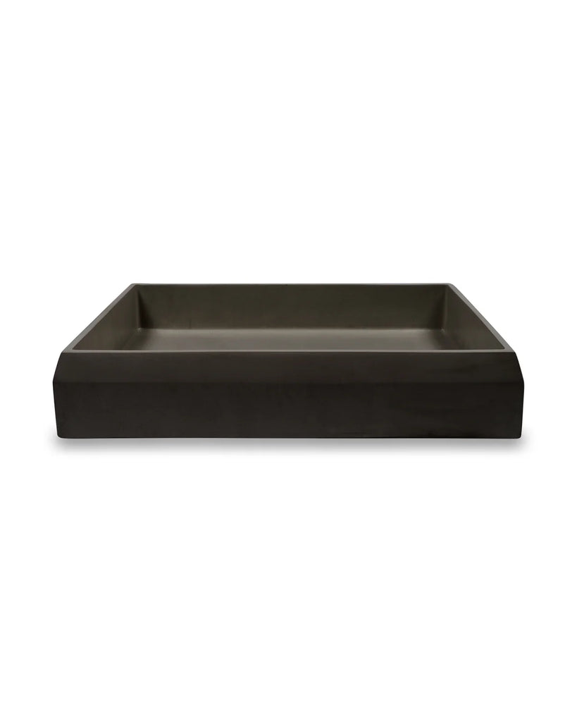 Nood Co Prism Rectangle Basin Wall Hung - Charcoal
