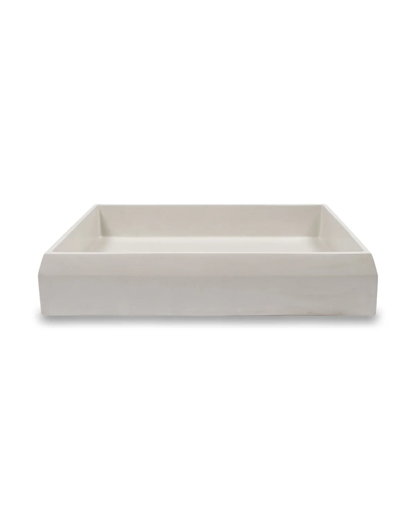 Nood Co Prism Rectangle Basin Wall Hung - Ivory