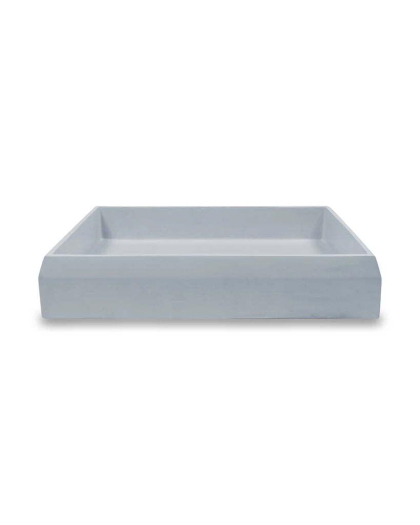 Nood Co Prism Rectangle Basin Wall Hung - Powder Blue