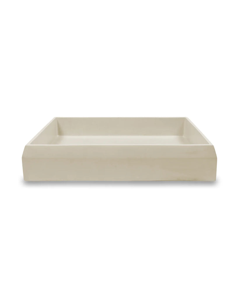 Nood Co Prism Rectangle Basin Wall Hung - Sand