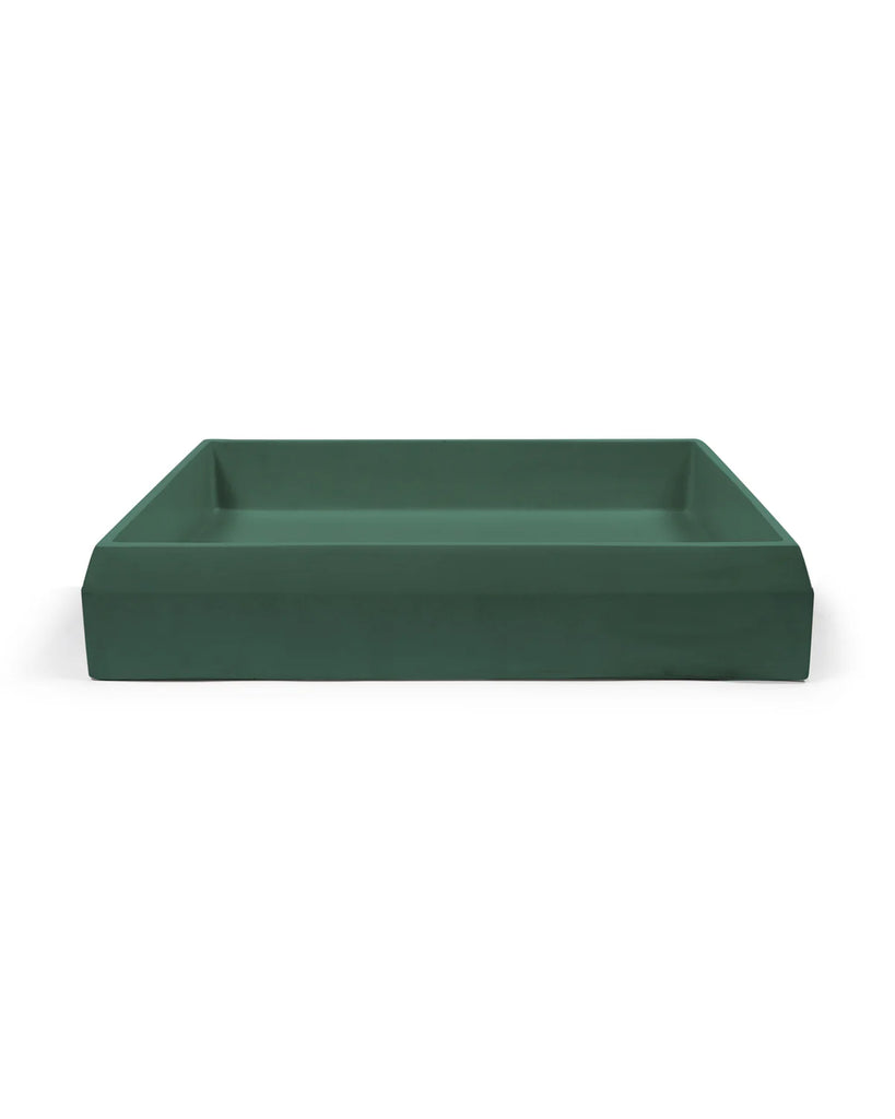 Nood Co Prism Rectangle Basin Wall Hung - Teal