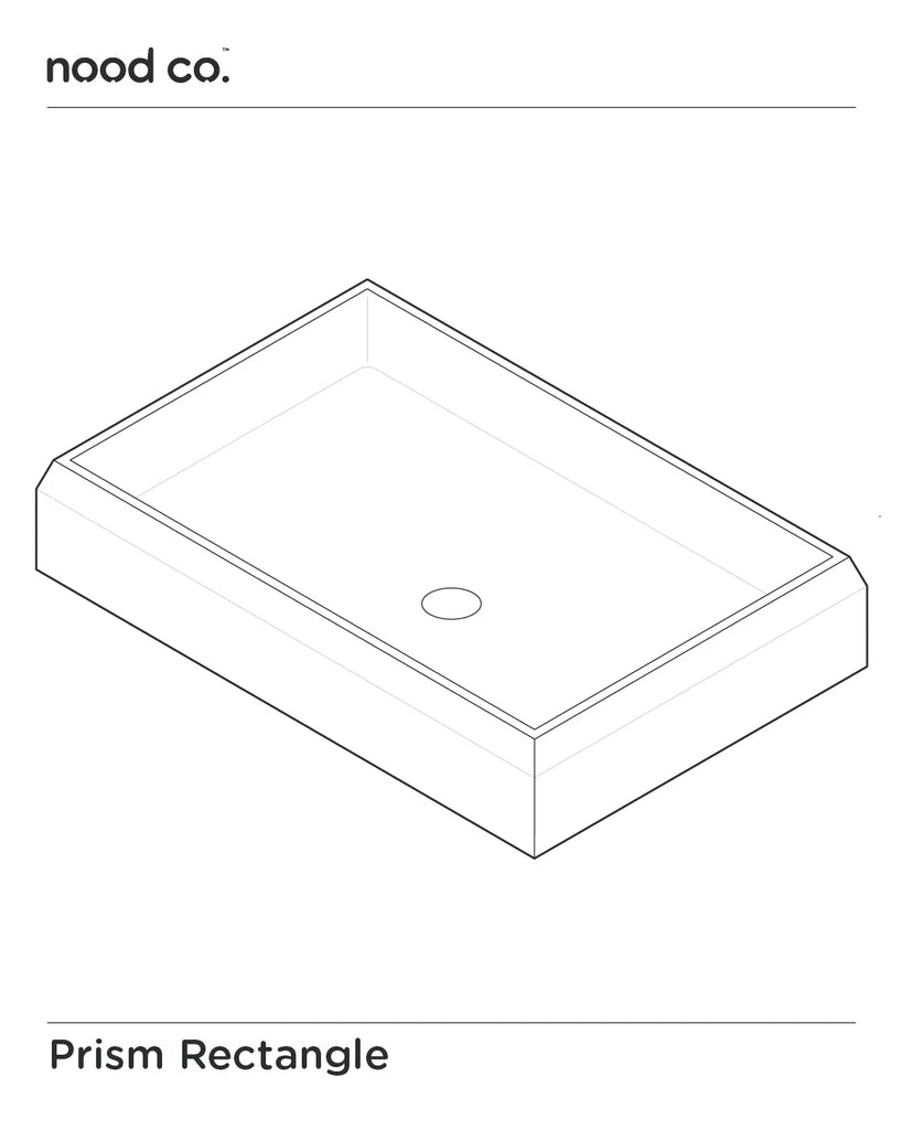 Nood Co Prism Rectangle Basin Wall Hung - Copan Blue