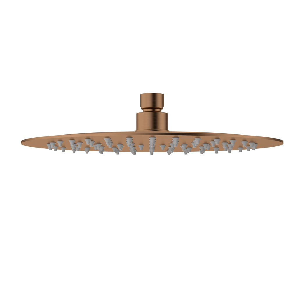 Ikon Dova Round Shower Head 250mm - Brushed Copper
