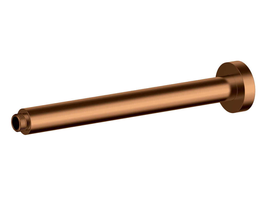 Ikon Round Vertical Shower Arm - Brushed Copper