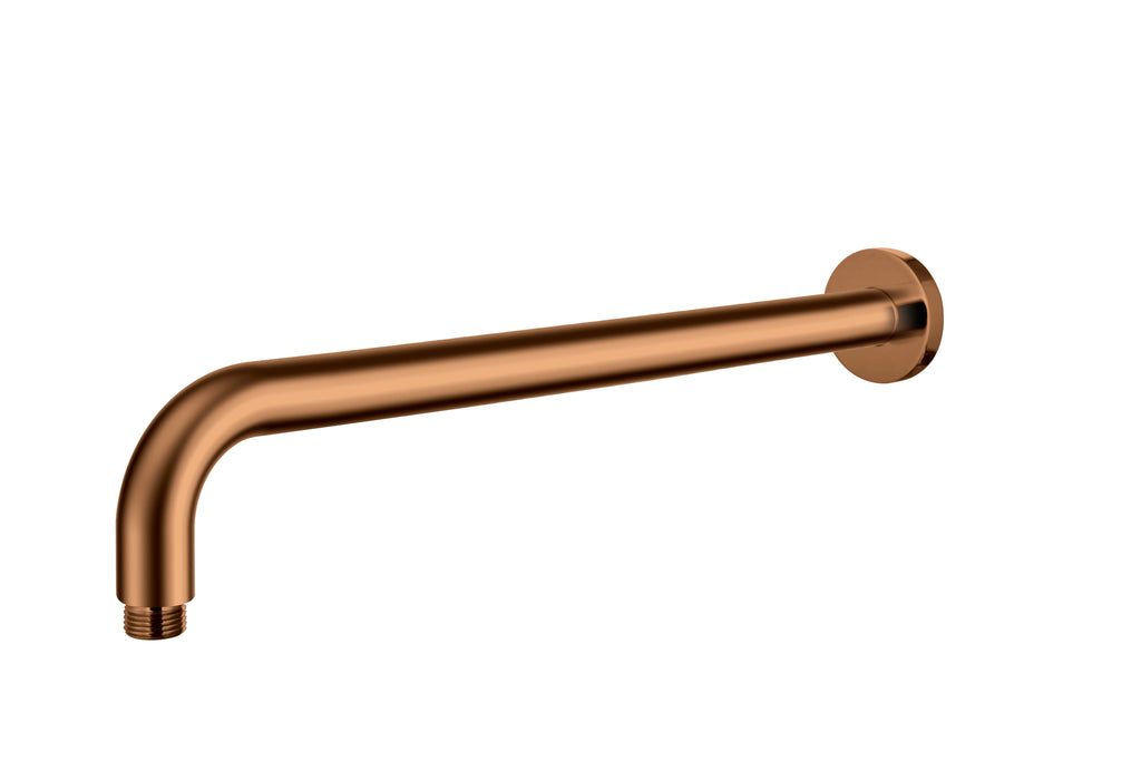 Ikon Round Horizontal Shower Arm - Brushed Copper