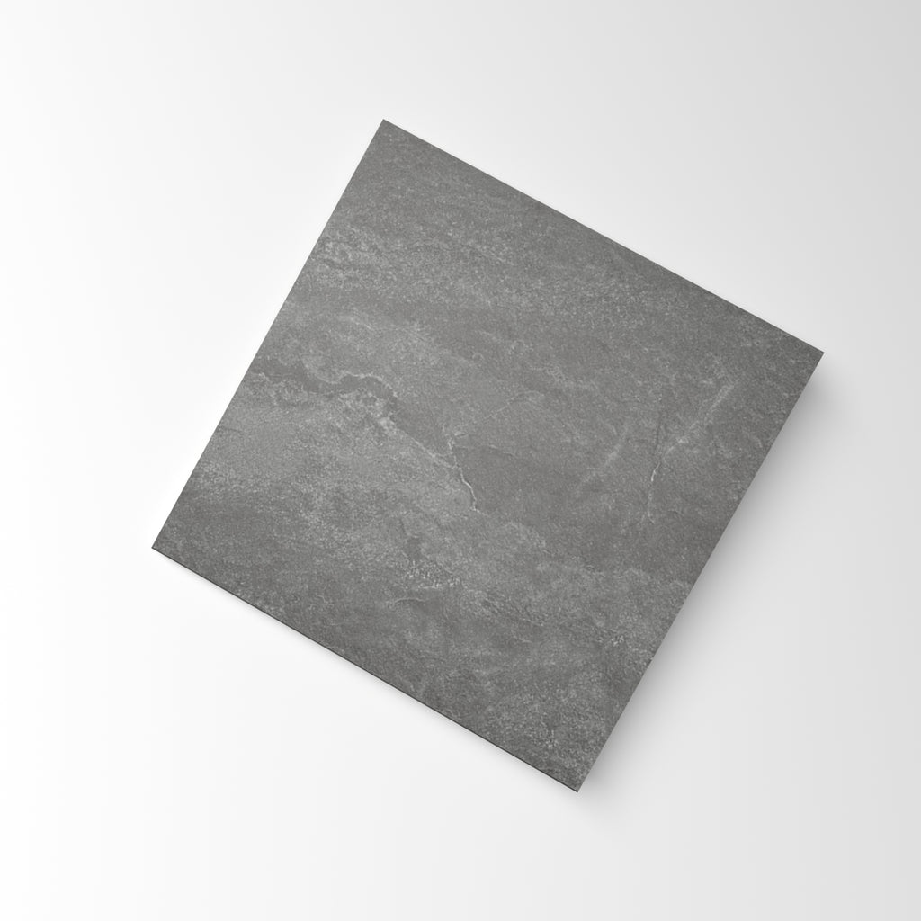 Quartz Charcoal Natural Stone Look Tile 600x600