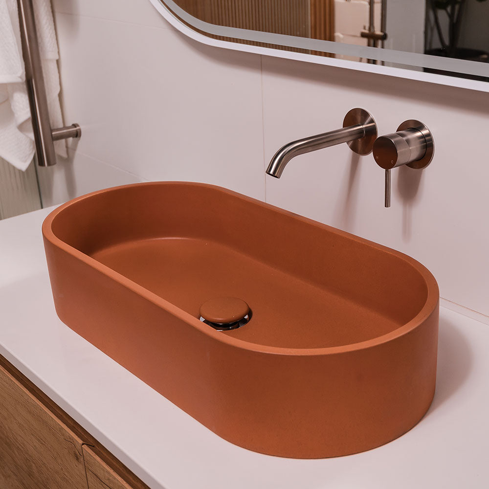 Fienza Jada Pill Concrete Above Counter Basin - Tuscan