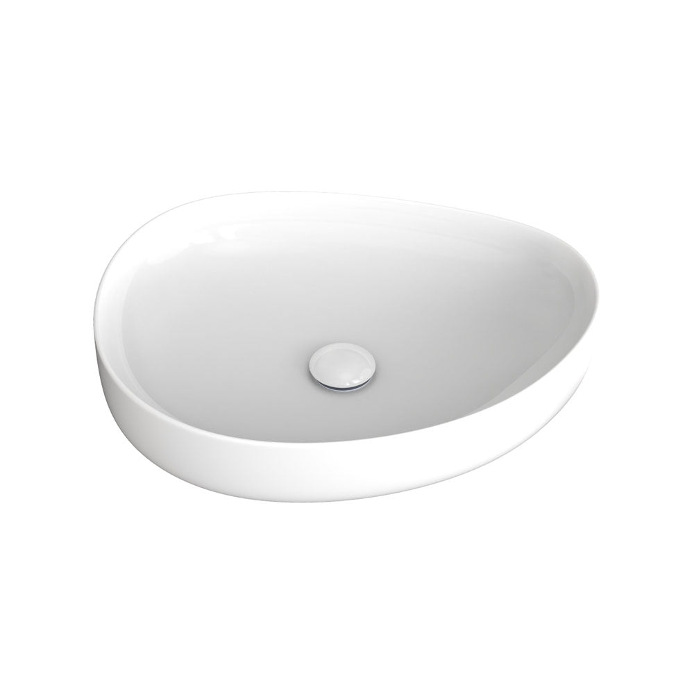 Fienza Pebble Above Counter Basin - Gloss White