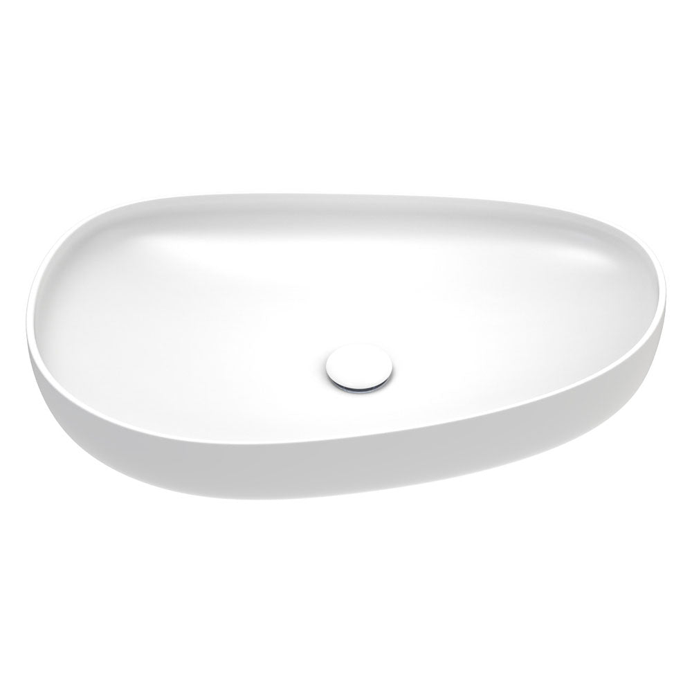 Fienza Pebble Above Counter Basin - Matte White